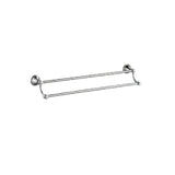 Ikon Clasico Double Towel Rail 800mm Brushed Nickel 66502-800BN