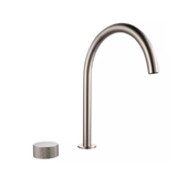 Vito Bertoni Luxx Gooseneck Sink Mixer Set Brushed Nickel 62055