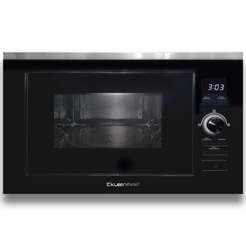 Kleenmaid Multi Stage Built In Microwave Grill Oven 28L Black MWG4521X