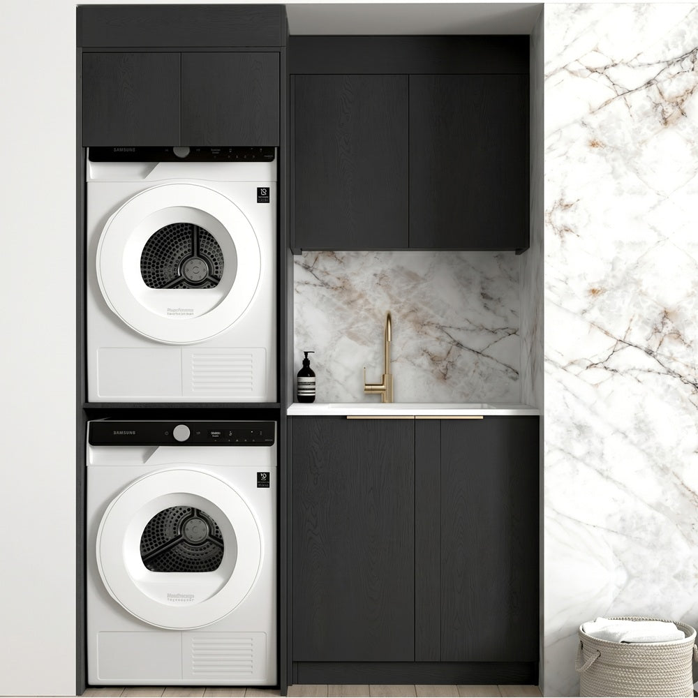 Otti Byron/Bondi Laundry Kit 1305C Black Oak / Matte White Top LA-1305C-BYB-MW