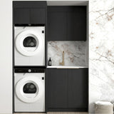 Otti Byron/Bondi Laundry Kit 1305C Black Oak / Cloudy Carrara Top LA-1305C-BYB-CA