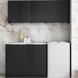 Otti Byron/Bondi Laundry Kit 1715DR-B w/ 400 Drawer Unit Black Oak / Matte White Top LA-1715DR-B-BYB-MW