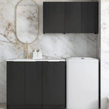 Otti Byron/Bondi Laundry Kit 1715DR-A w/ 400 Drawer Unit Black Oak / Pure White Top LA-1715DR-A-BYB-PW