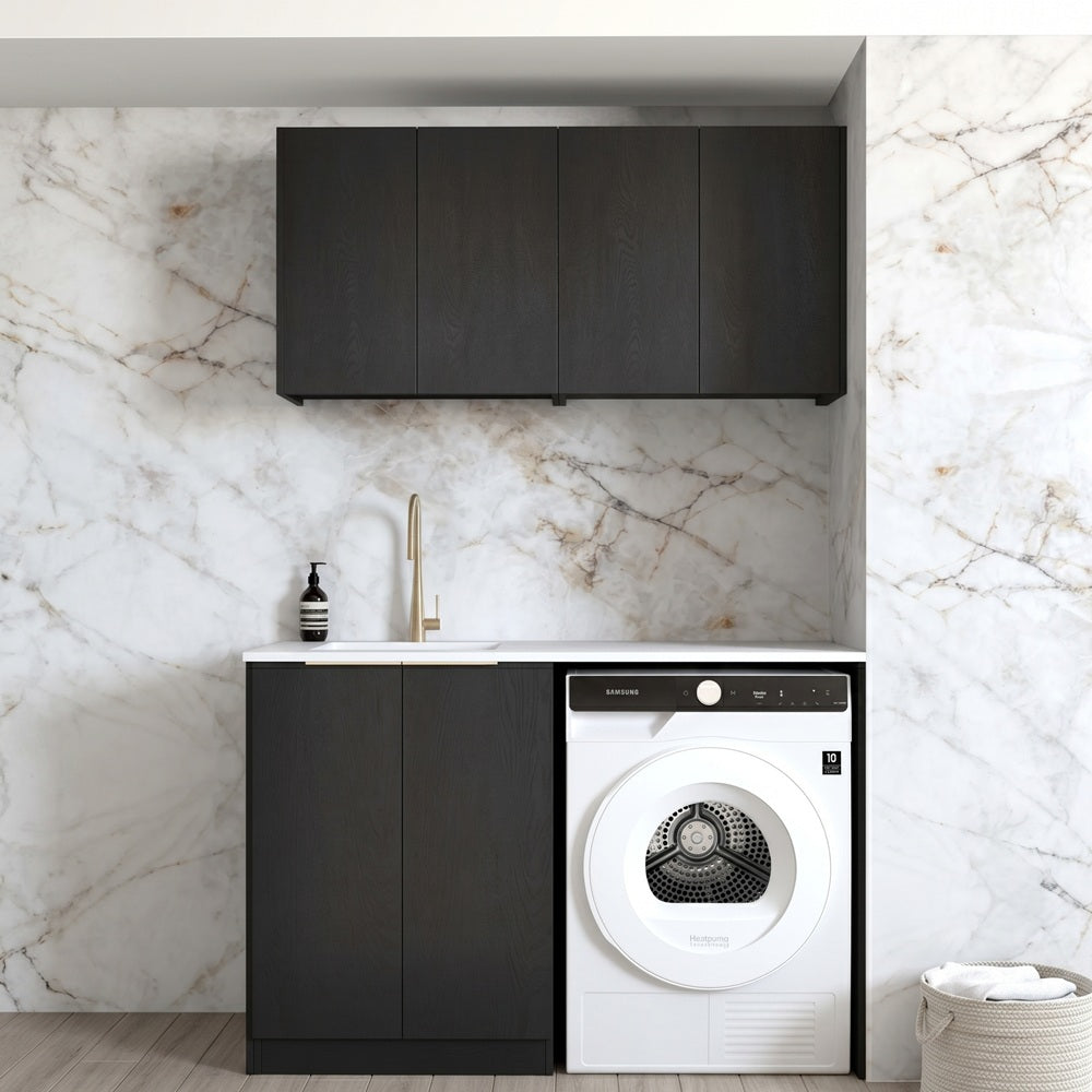 Otti Byron/Bondi Laundry Kit 1305B Black Oak / Cloudy Carrara Top LA-1305B-BYB-CA