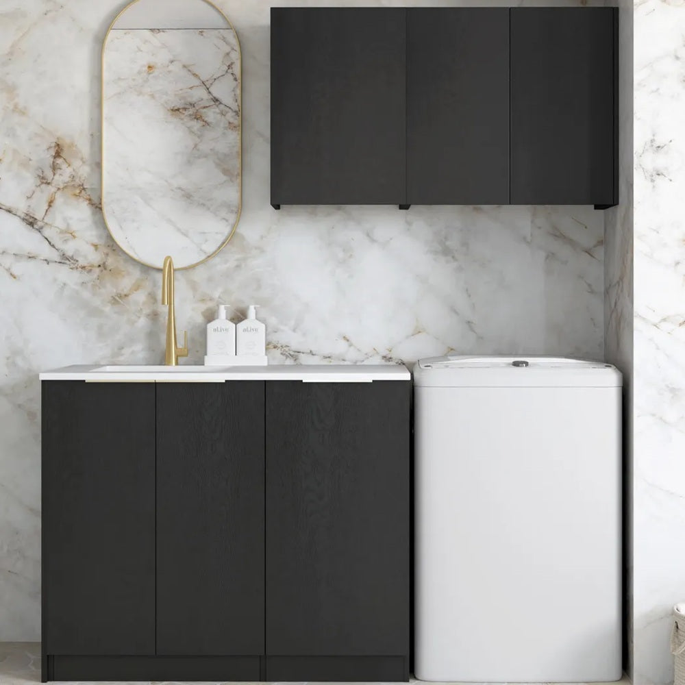 Otti Byron/Bondi Laundry Kit 1715A Black Oak / Matte White Top LA-1715A-BYB-MW