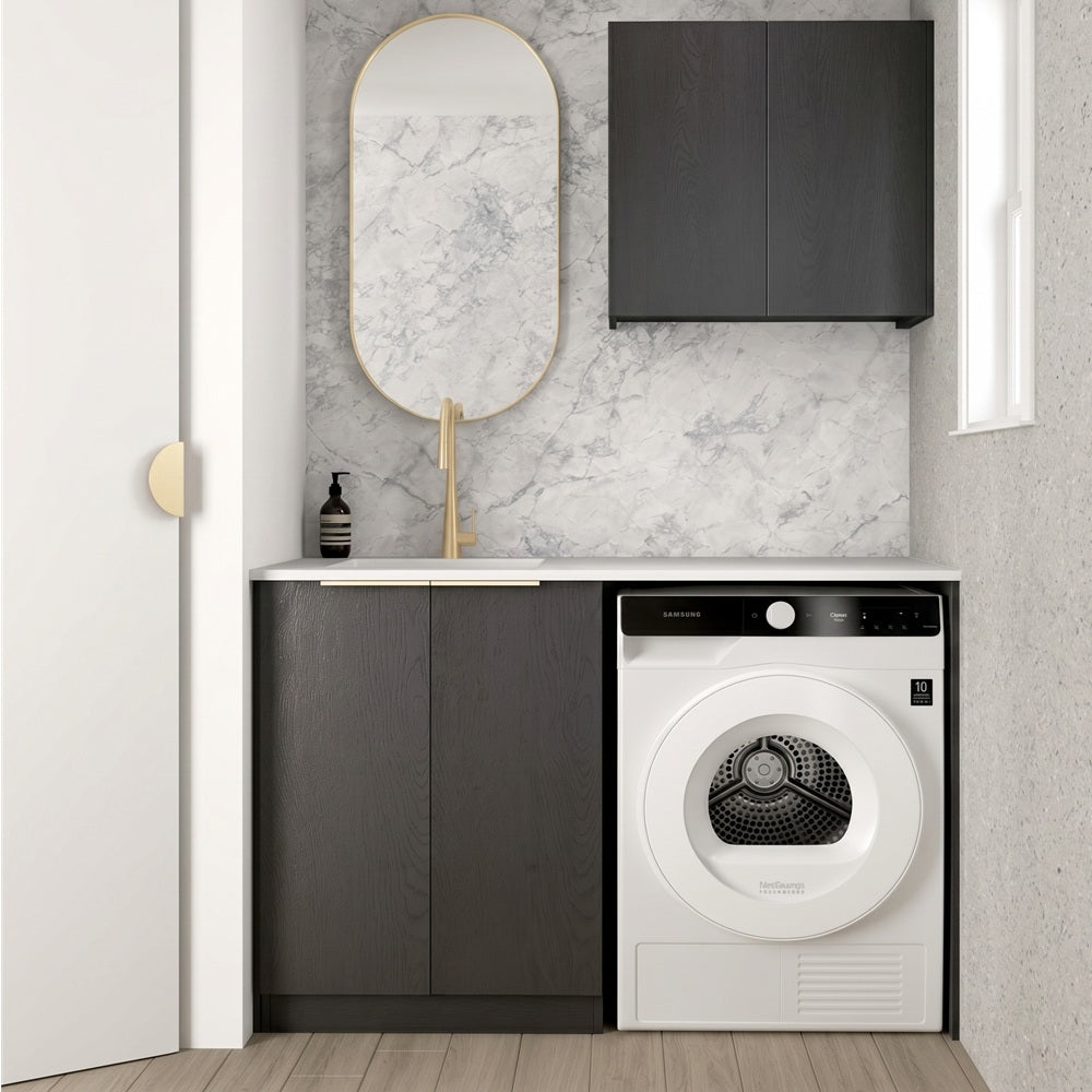 Otti Byron/Bondi Laundry Kit 1305A Black Oak / Cloudy Carrara Top LA-1305A-BYB-CA