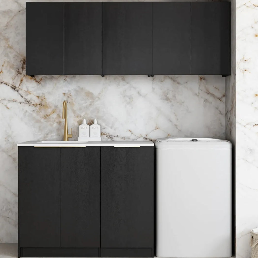 Otti Byron/Bondi Laundry Kit 1715B Black Oak / Pure White Top LA-1715B-BYB-PW