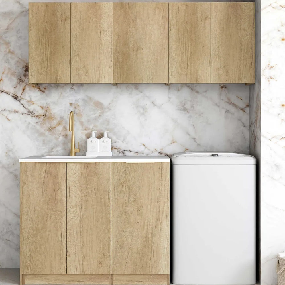 Otti Byron/Bondi Laundry Kit 1715B Natural Oak / Cloudy Carrara Top LA-1715B-BYN-CA