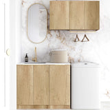 Otti Byron/Bondi Laundry Kit 1715A Natural Oak / Pure White Top LA-1715A-BYN-PW