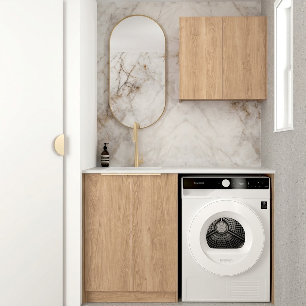 Otti Byron/Bondi Laundry Kit 1305A Natural Oak / Cloudy Carrara Top LA-1305A-BYN-CA