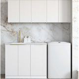 Otti Bondi Laundry Kit 1715DR-B w/ 400 Drawer Unit White / Cloudy Carrara Top LA-1715DR-B-BOW-CA