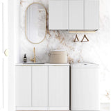 Otti Bondi Laundry Kit 1715DR-A w/ 400 Drawer Unit White / Pure White Top LA-1715DR-A-BOW-PW