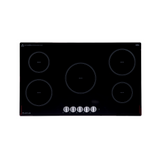 Artusi Cooktop 90cm Induction with Knob Control Black Ceramic Glass CAID905K