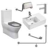 Fienza Accessible Delta Care Kit Left Rail & Basin White CARE4LL