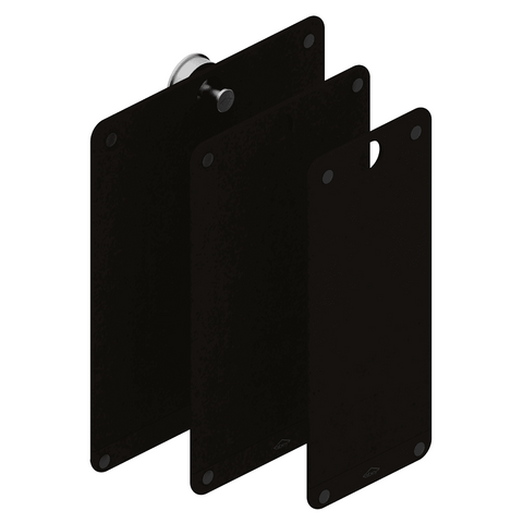 Abey Fibre-Rock Cutting Board Set Black CBFR182