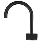 Bella Vista Mica Fluted Soft-Square Hob Basin Mixer Set Black HSB-6-NR-R90-BLK