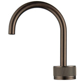Bella Vista Mica Fluted Gooseneck Hob Basin Mixer Set Dusk Bronze HSB-6-NR-DB