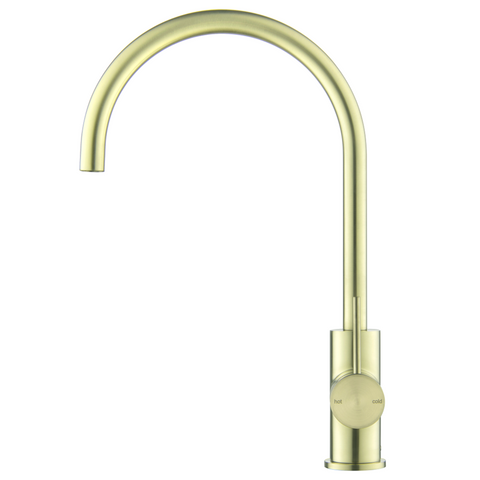 Bella Vista Mica Gooseneck Sink Mixer French Gold SM-5-FG