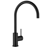 Bella Vista Mica Gooseneck Sink Mixer Black SM-5-BLK