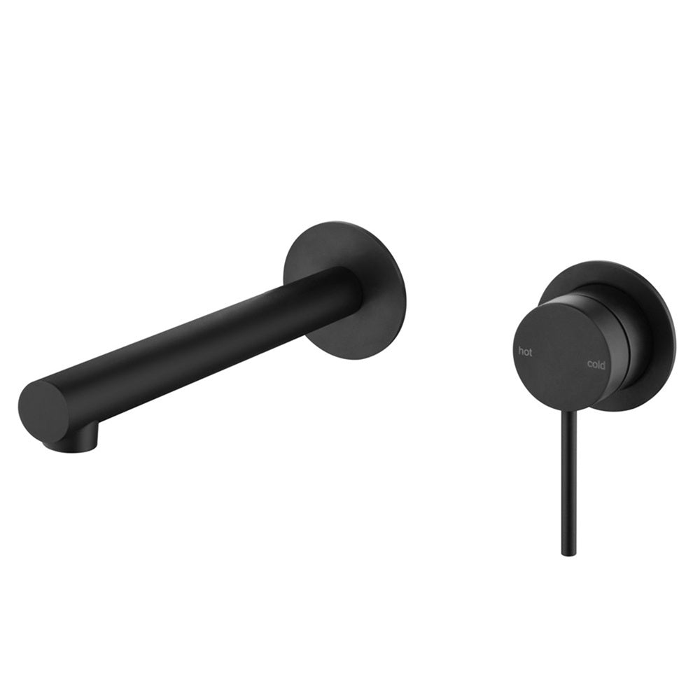 Bella Vista Mica Wall-Spout Combo Straight Spout 2P (Trim Kit only) Black WBS-51-2P-BLK-TK
