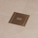 Fienza Square Slim Grate Floor Waste 100x88mm Brushed Copper CHG1085CO