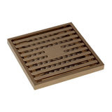 Fienza Square Slim Grate Floor Waste 100x88mm Brushed Copper CHG1085CO