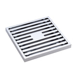 Fienza Floor Waste 100mm Square Slim Grate (88mm Outlet) Chrome CHG1085CP