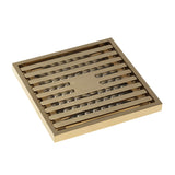 Fienza Floor Waste 100mm Square Slim Grate (88mm Outlet) Urban Brass CHG1085UB