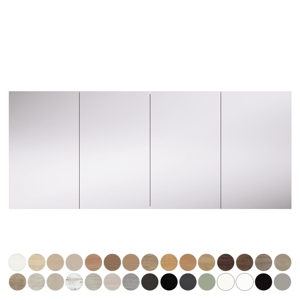 Fienza Aluca Mirror Cabinet 1800mm White 4 Doors CMC1800