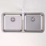 Caroma Luna Double Bowl Sink Undermount/ Overmount (Inc. Chopping Board) Stainless Steel COCL201