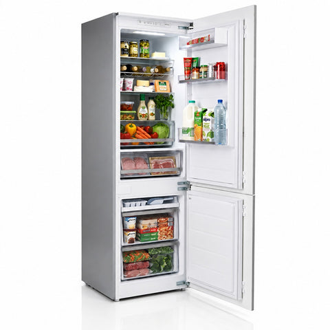 Kleenmaid Integrated Top Mount Refrigerator w/ Bottom Mount Freezer White CRZ27011