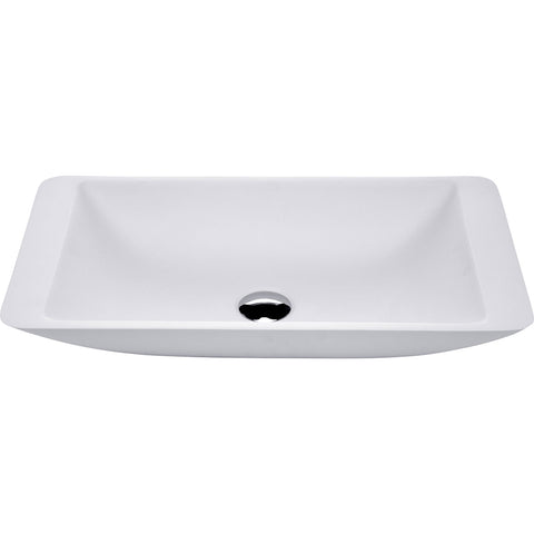 Fienza Classique Above Counter Basin (w/ Chrome Pop Up Waste) 600x345mm No Overflow Matte White CSB03-PU
