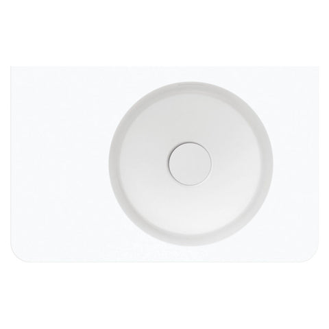 Fienza Encanto Wall Hung Left Hand Bowl Basin No Overflow (No taphole) 470x300mm Matte White CSB11-47-O
