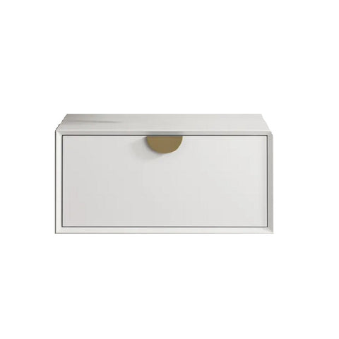 Otti Moonlight Wall Hung Cabinet 600mm Single Basin (Gold Handle) White (Cabinet Only) ML600W