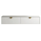 Otti Moonlight Wall Hung Cabinet 1500mm (Gold Handle) White (Cabinet Only) ML1500W