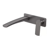 Phoenix Mekko SwitchMix Wall Basin / Bath Mixer Set 200mm Brushed Carbon 115-2810-31