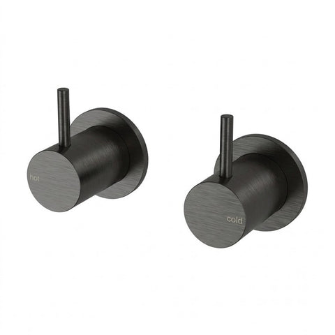 Phoenix Vivid Slimline Wall Top Assemblies 15mm Extended Spindles Brushed Carbon VS067-31-1
