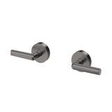 Phoenix Vivid Slimline Plus Lever Wall Top Assemblies 15mm Extended Spindles Brushed Carbon 119-0671-31-1