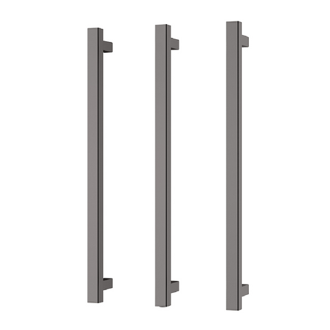 Phoenix Heated Triple Towel Rail Square 600mm Brushed Carbon 651-8762-31