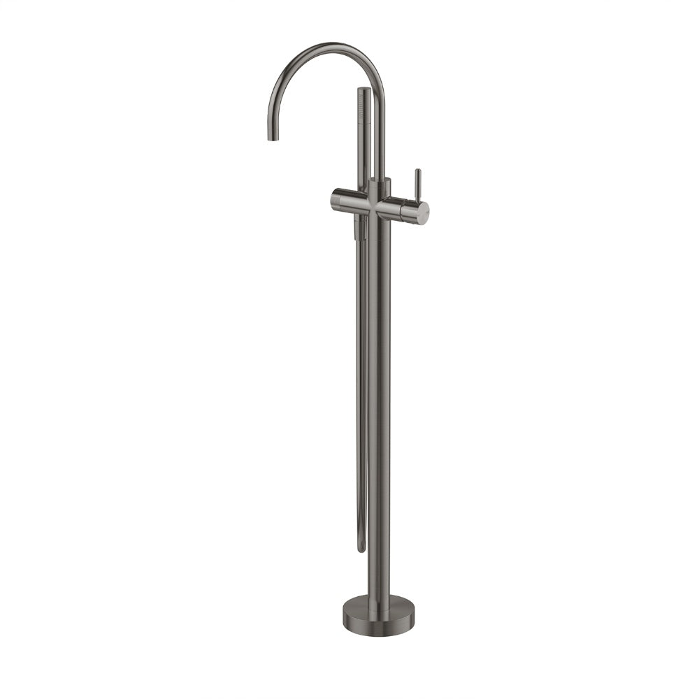 Phoenix Vivid MKII Floor Mounted Bath Mixer w/ Hand Shower Brushed Carbon 146-7451-31