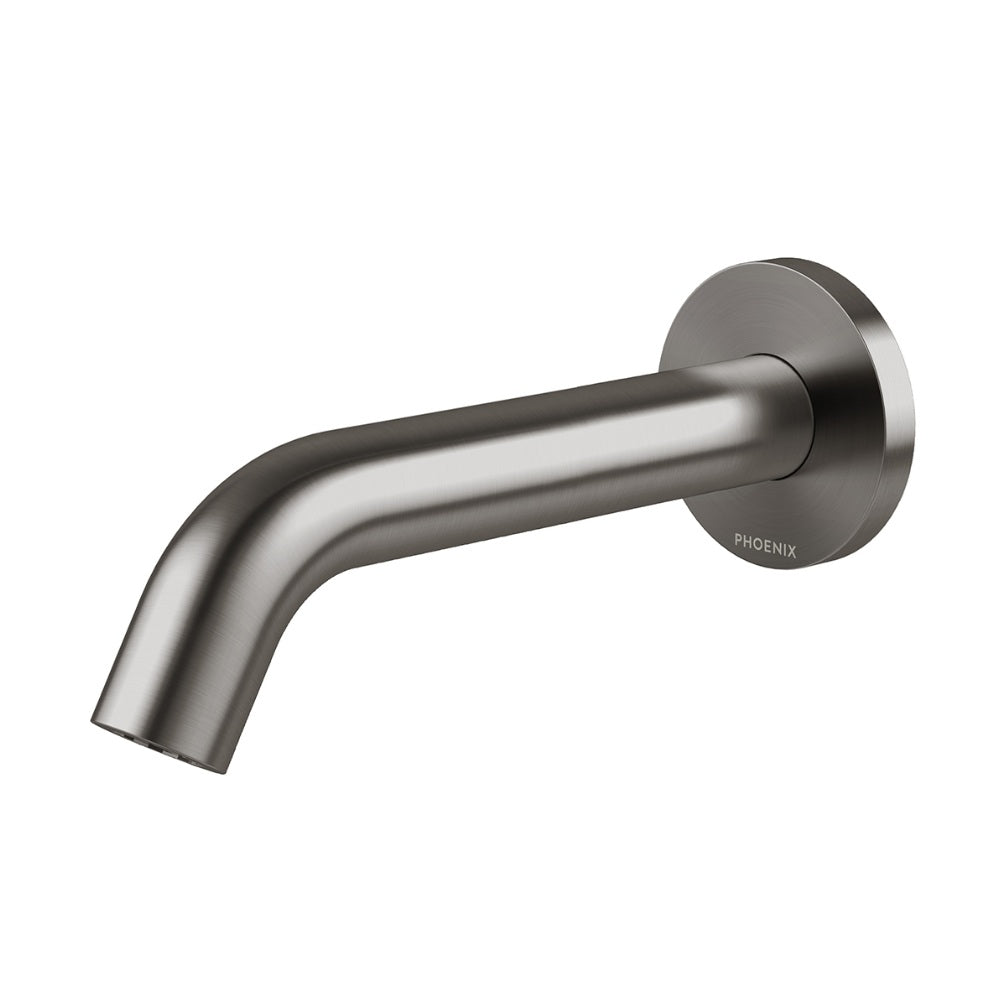 Phoenix Vivid Mkii Wall Basin / Bath Outlet 160mm Curved Brushed Carbon 146-0805-31-1
