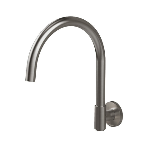 Phoenix Vivid Mkii Wall Sink Outlet 200mm Gooseneck Brushed Carbon 146-0870-31-1