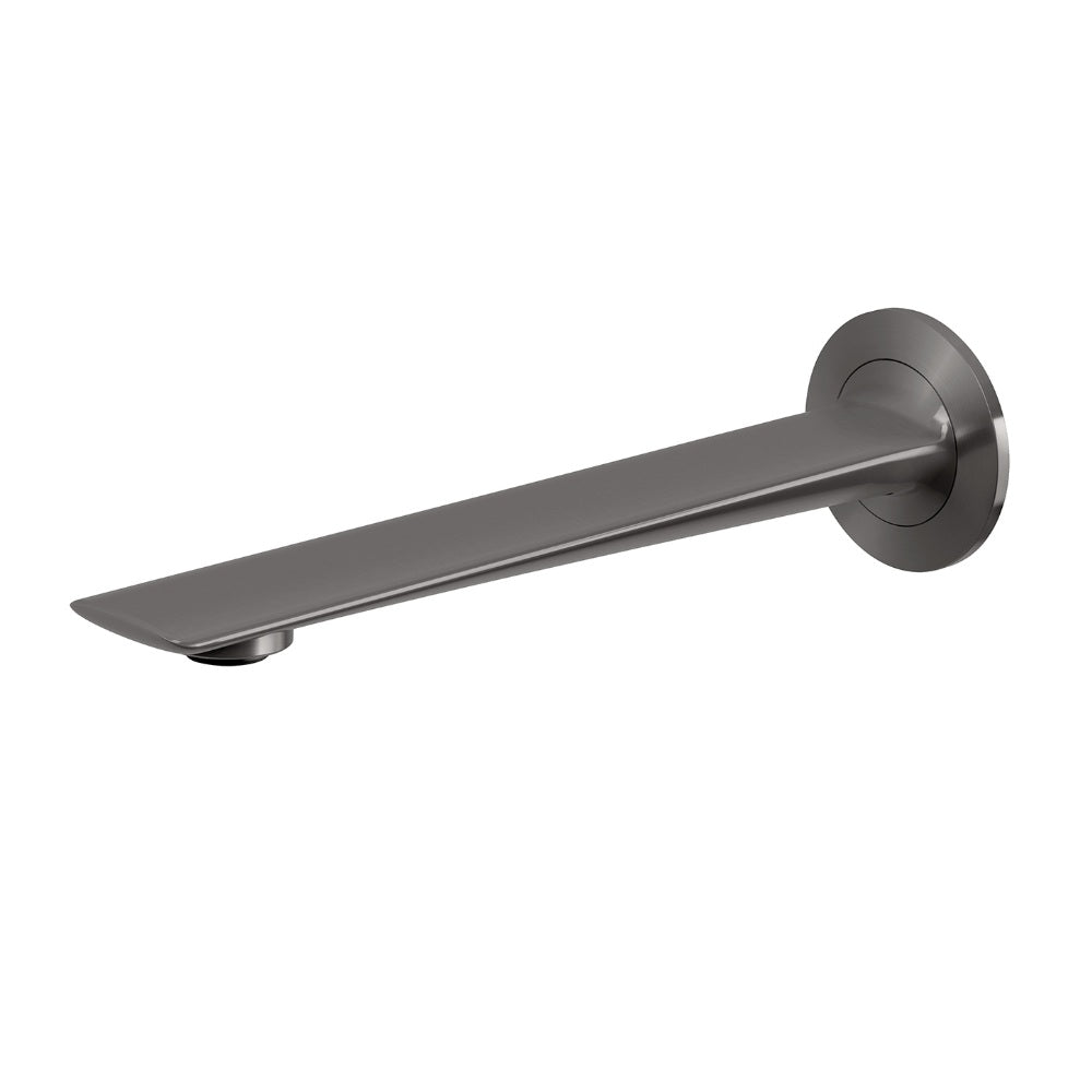 Phoenix Kusabi Wall Basin / Bath Outlet 200mm Brushed Carbon 138-7610-31-1