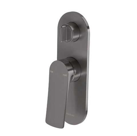 Phoenix Kusabi Switchmix Shower / Bath Diverter Mixer Fit-Off Kit Brushed Carbon 138-2940-31-1