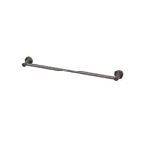 Phoenix Radii Single Towel Rail 600mm Round Plate Brushed Carbon RA804-31