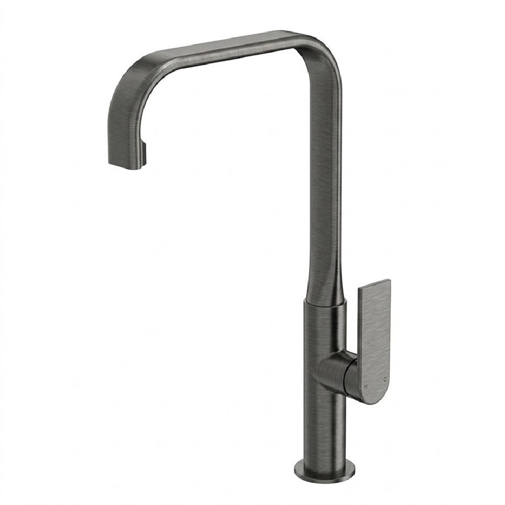 Phoenix Teel Sink Mixer 200mm Squareline Brushed Carbon 118-7300-31-1