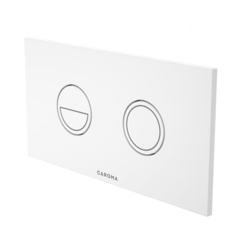 Caroma Invisi Series II Round Dual Flush Plate & Buttons White 237088WHWH