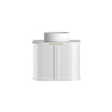 Otti Hampshire Wall Hung Curve Vanity 600mm Satin White w/ Natural Carrara Marble Top BOH600WST-NCA