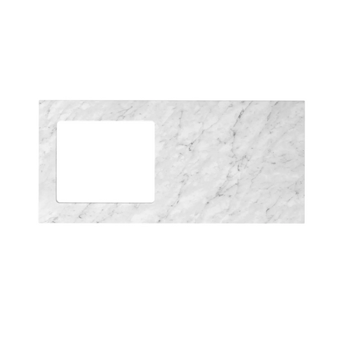 Otti Havana Fluted Laundry Cabinet 1300mm Sable Walnut / Natural Carrara Marble Top LA-1300-HASW-NCA