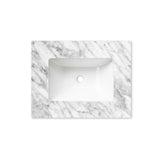 Otti Byron Wall Hung Vanity Fluted 600mm Woodland Oak w/ Undermount Woodland Carrara Marble Top & Basin BYW600LSTUD-NCA-UB